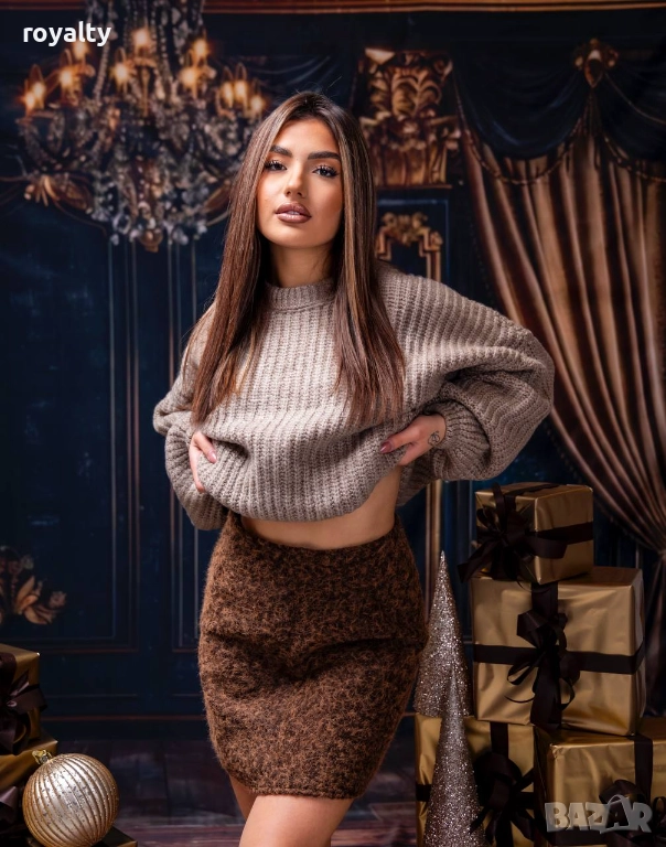 Дамски Пуловер и Пола , снимка 1