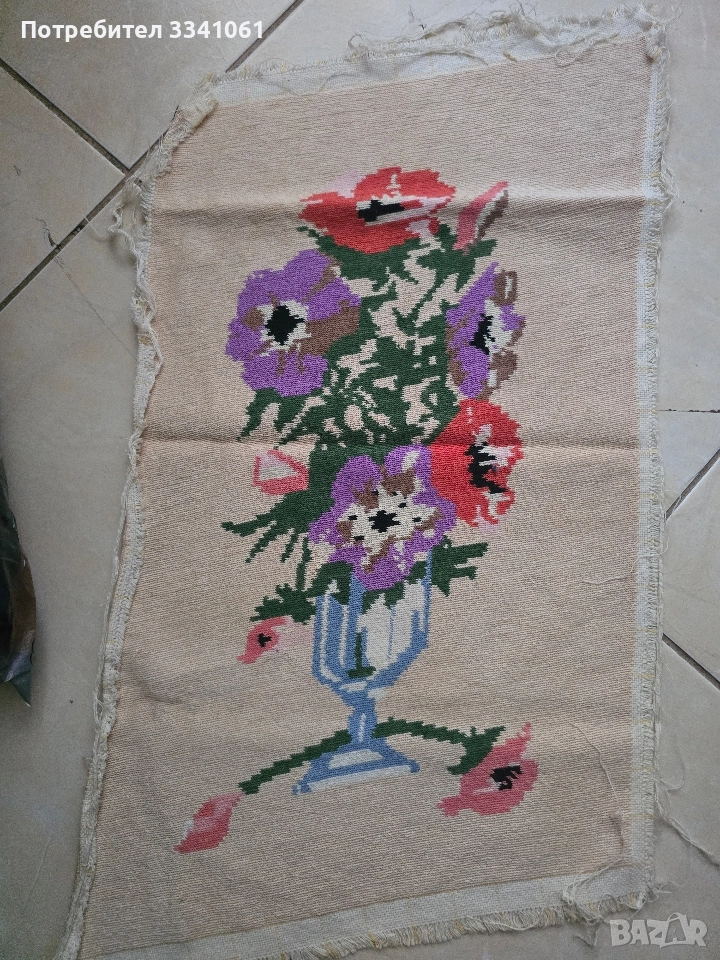 Гоблен,,Ваза с цветя,,, снимка 1