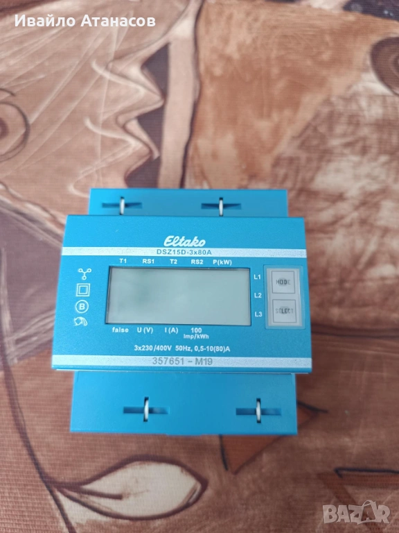 Трифазен дигитален електромер Eltako DSZ15D-3x80A (MID, 80А), снимка 1