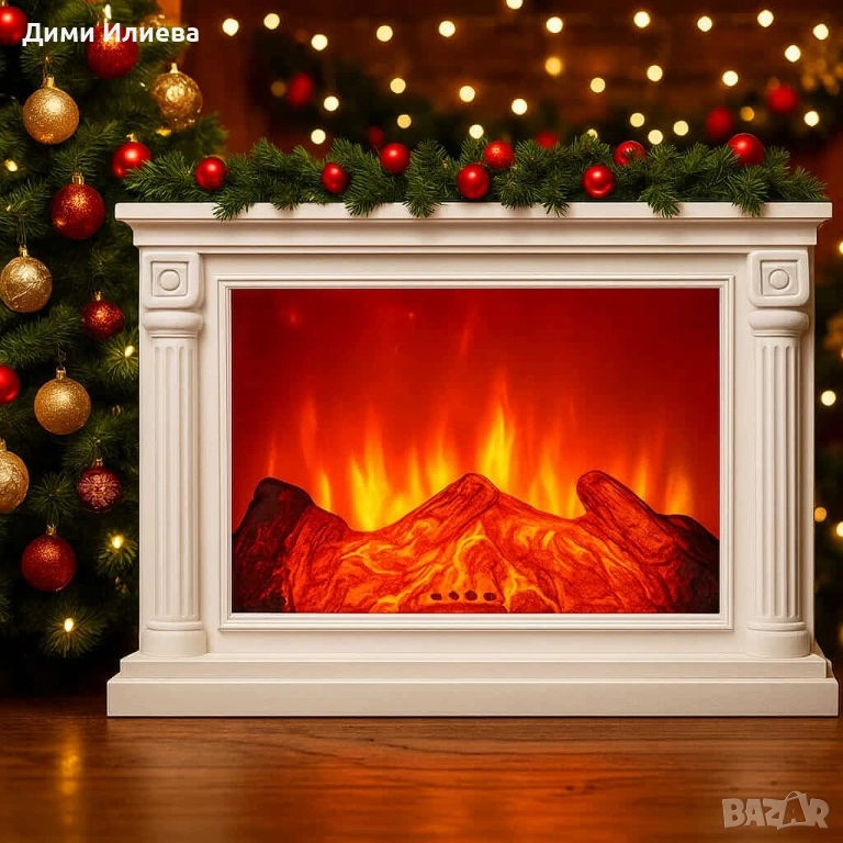 Лед камина с тлеещи въглени , снимка 1