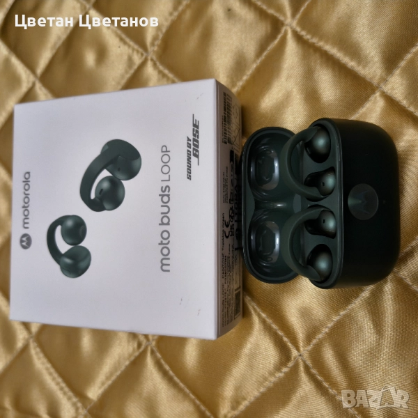 Безжични слушалки Motorola Moto Buds Loop Trekking Green, снимка 1