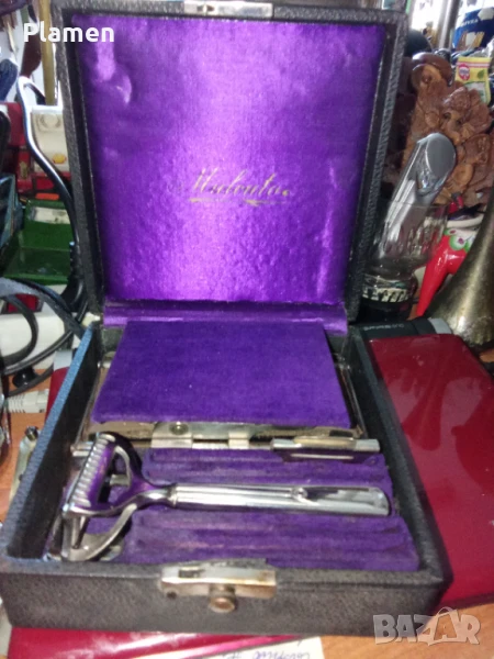 Стара английска самобръсначка от края на 19 век, снимка 1