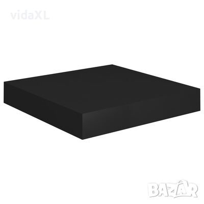 vidaXL Окачен стенен рафт, черен, 23x23,5x3,8 см, МДФ(SKU:323823, снимка 1