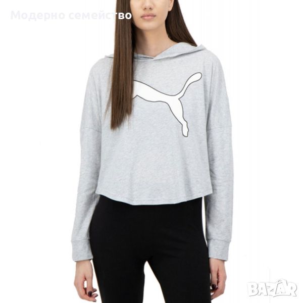 Дамска спортна блуза puma modern sports cover up sweatshirt grey, снимка 1