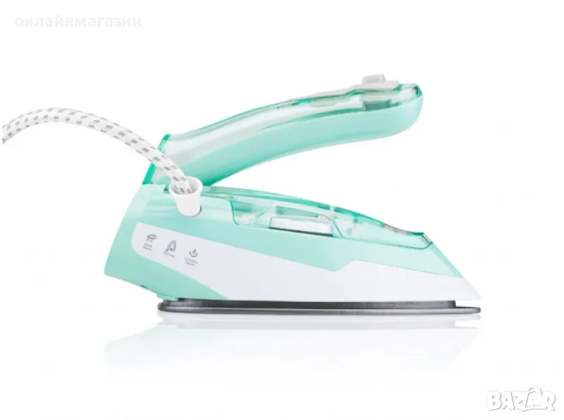 Туристическа ютия Voltz, 1500W Max, Керамична плоча, Паров удар, Сгъваема дръжка, снимка 1