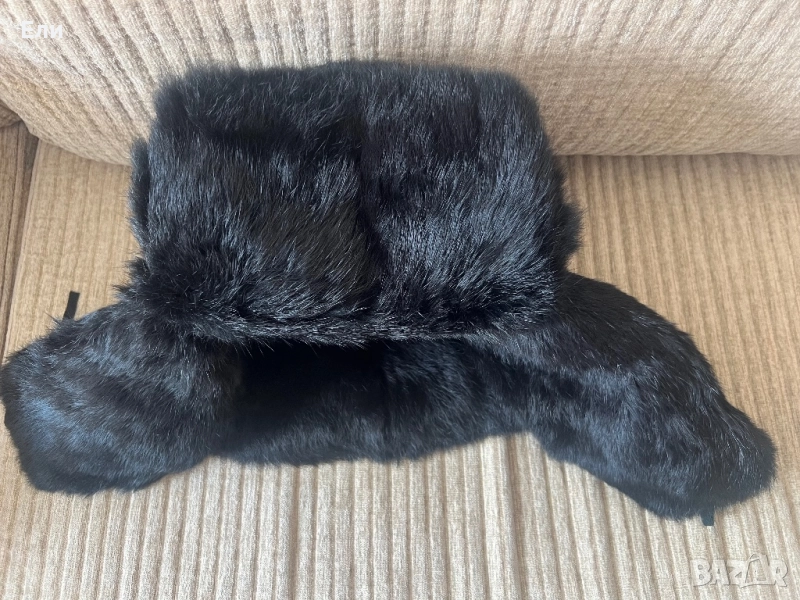 Мъжка шапка с косъм заешка кожа, снимка 1