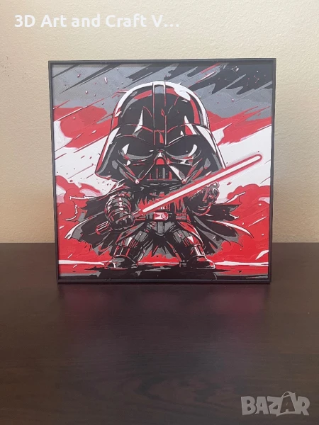 🔥 Релефна картина Darth Vader Chibi Edition , снимка 1