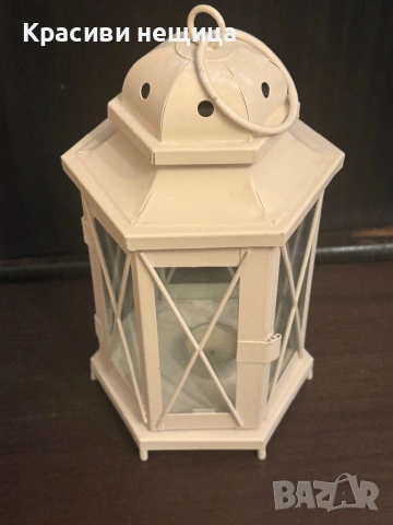 Метален фенер с шестоъгълна форма, снимка 3 - Декорация за дома - 53341515
