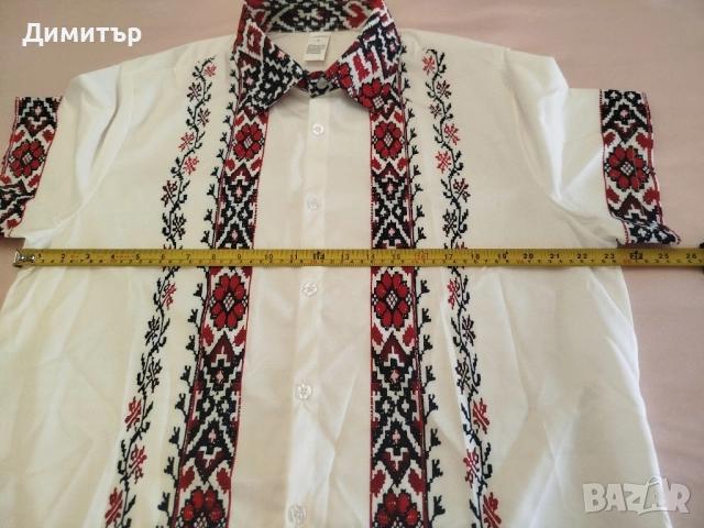 Мъжка риза с принт в етно стил, снимка 6 - Ризи - 52452034