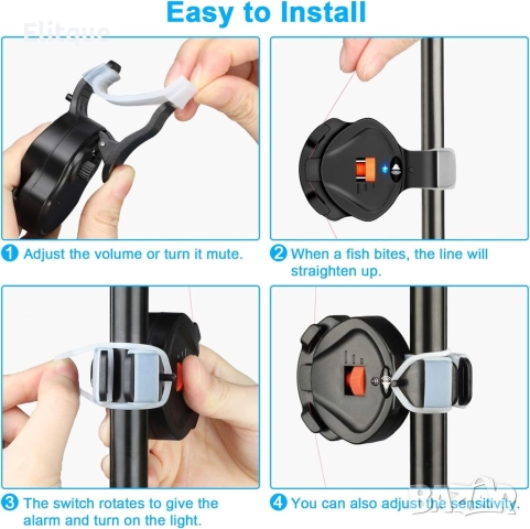 Електронен LED звънец за въдица с регулируем звук - идеален за дневен и нощен риболов на шаран, снимка 2 - Други стоки за дома - 52853518