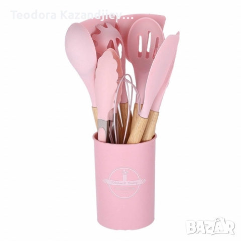 ❗ ПРОМОЦИЯ ❗Комплект тенджери + подарък кухненски прибори розов, черен или зелен цвят, снимка 7 - Съдове за готвене - 51855846