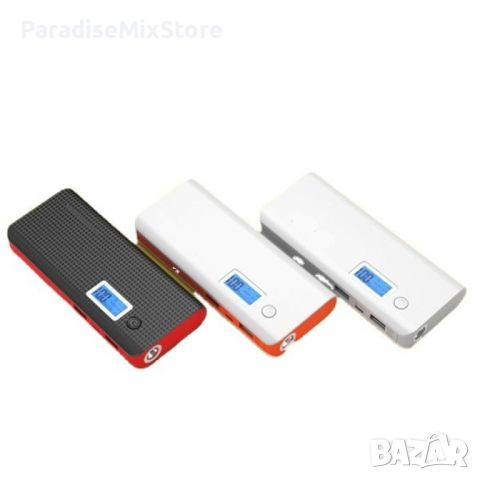 Външна батерия за зареждане на устройства с 2 USB изхода и LED дисплей Цветове: черен;бял;бяло с ора, снимка 1 - Безжични зарядни - 46009891