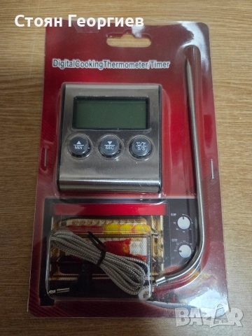 Дигитален термометър за барбекю/фурна / С таймер и магнит, снимка 2 - Друга електроника - 52795142