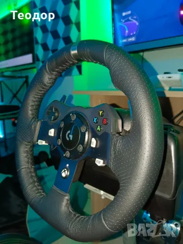 Logitech G 923+Xbox+стойка за волана и педали, снимка 2 - Аксесоари - 47093839