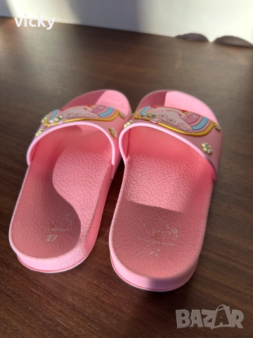 Детски джапанки/чехли Peppa Pig, размер 27, снимка 4 - Детски джапанки - 52960642