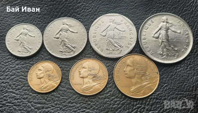 Лот монети 5 , 10  и 20 сантима, 1/2 , 1 , 2 и 5 франка - Франция /1/- чудесни- топ цена !, снимка 6 - Нумизматика и бонистика - 49645926