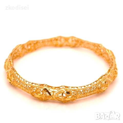 Златна дамска гривна 9,99гр. 14кр. проба:585 модел:34359-1, снимка 2 - Гривни - 51753381