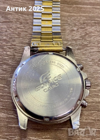 Casio Edifice хронограф WR 100M – за части или за ремонт, снимка 3 - Мъжки - 53441928