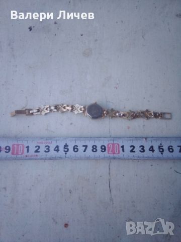 Позлатен английски часовник-гривна, снимка 6 - Колиета, медальони, синджири - 46261388