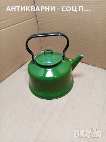 Соц Стар Емайлиран Чайник. НОМЕР 1702., снимка 2 - Антикварни и старинни предмети - 53818768