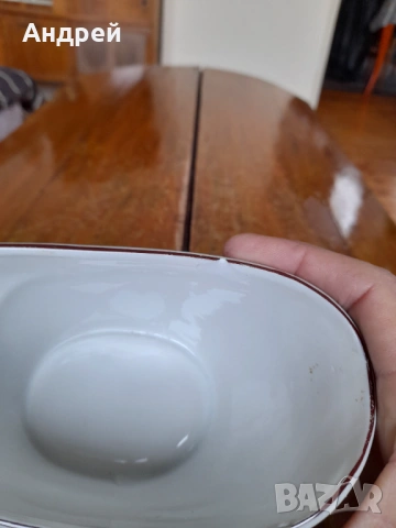 Стара порцеланова сосиера #10, снимка 5 - Други ценни предмети - 53384723