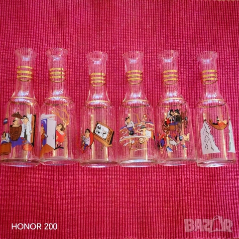 Стари стъклени юзчета за ракия. , снимка 4 - Антикварни и старинни предмети - 53667486