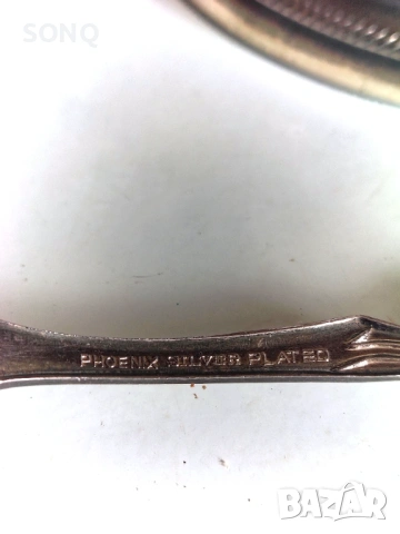 Прекрасен Посребрен Стар Съд Със Вилички, снимка 8 - Антикварни и старинни предмети - 54020241