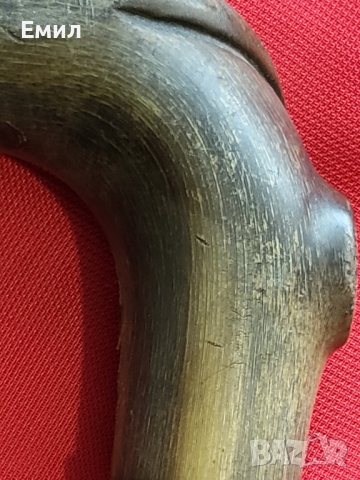 Антикварен бастун сребро рог от носорог, снимка 4 - Колекции - 44968740