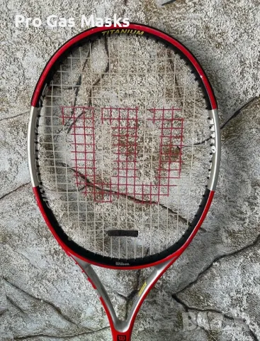 Професионална Тенис Ракета Tennis Racquet Wilson Six One Comp Titanium 98 sq inches New Grip 4 1/4 L, снимка 4 - Тенис - 49392571