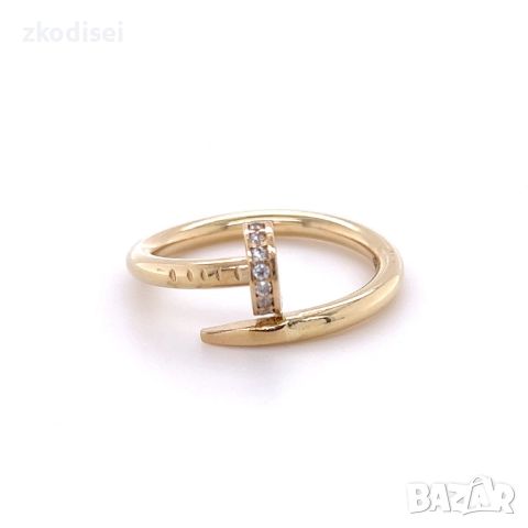 Златен дамски пръстен Cartier 2,22гр. размер:60 14кр. проба:585 модел:23675-3, снимка 1 - Пръстени - 45735227
