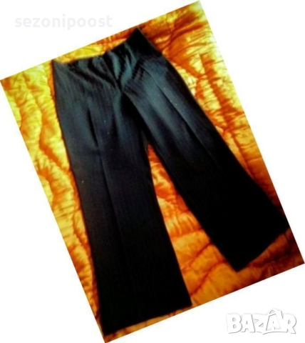 👠Дамски нов дълъг официален черен панталон с ръб и гайки за колан-Л,ХЛ👠