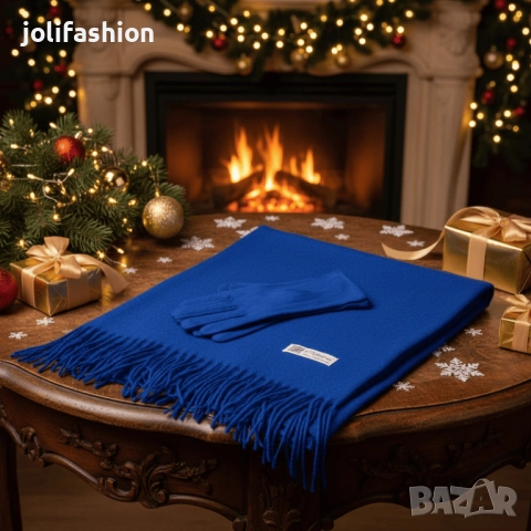 Комплект шал с ръкавици