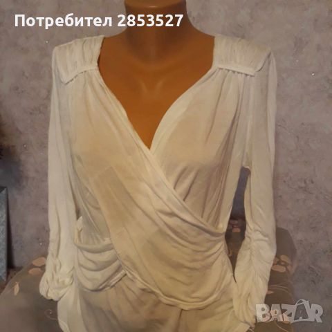 Бяла Блузка, снимка 3 - Блузи с дълъг ръкав и пуловери - 45456469