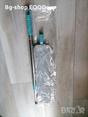 Четка за прах с разтегателна дръжка, сива/сребриста, регулируем размер до 130 см