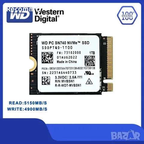 512GB SSD WD NVMe PCIe Gen 4x4 SSD Western Digital, снимка 1 - Твърди дискове - 48478900