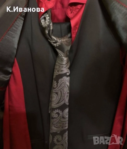 Мъжки костюм "Теодор" + обувки и аксесоари, снимка 4 - Костюми - 52193720