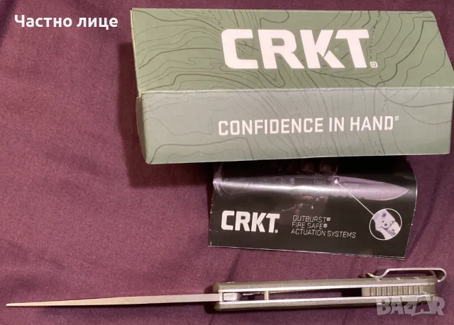 Сгъваем нож CRKT LCK+ Linerlock, черен, снимка 3 - Ножове - 48399587