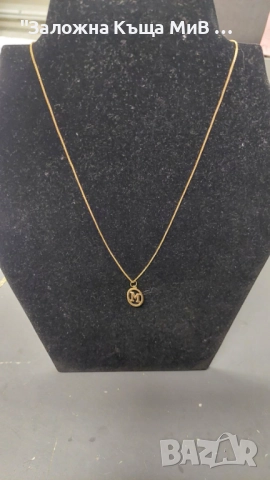 Златно колие с буквичка "М" - 2гр