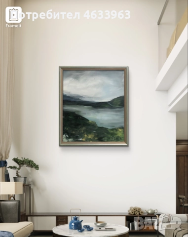 Интериорни картина "Планинско езеро", снимка 2 - Картини - 52190159