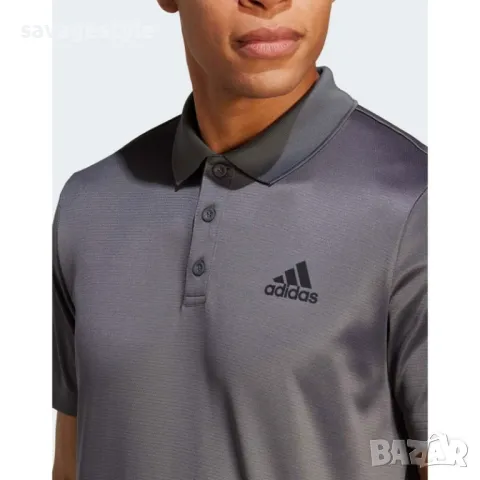 Мъжка тениска ADIDAS Designed To Move 3-Stripes Polo Grey, снимка 3 - Тениски - 48843823