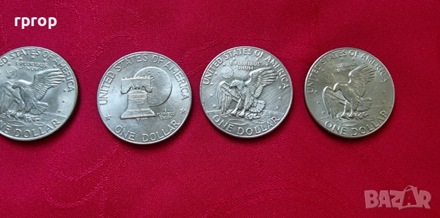 Оригинална монета. САЩ. Долар. Един Американски долар .6 бройки различни години., снимка 10 - Нумизматика и бонистика - 47963131