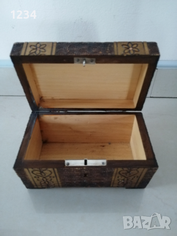 Дървена кутия 14 х 9 h 8.5 см. , снимка 4 - Други стоки за дома - 44958191