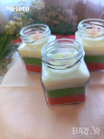 Ръчно изработени натурални свещи, трибагреник, снимка 2 - Декорация за дома - 53663150