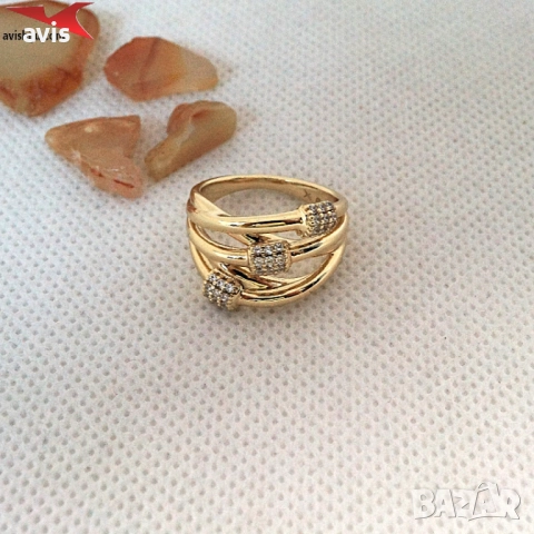 Пръстен с 14К златно покритие 224830