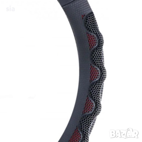 Калъф за волан, 38см- универсален, ЧЕРНО/ЧЕРВЕНО, снимка 2 - Аксесоари и консумативи - 51495920