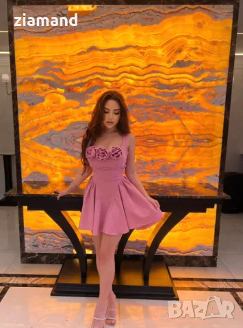 Бонбонеста рокля рози розова, снимка 4 - Рокли - 49933742