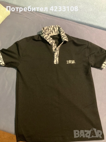 Тениска с яка Dior Paris