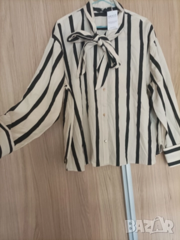 Нова памучна риза райе Next, снимка 8 - Ризи - 52787838