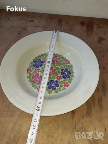 Български порцелан чиния шарена, снимка 5 - Антикварни и старинни предмети - 53267748