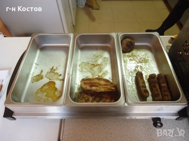 Бен-мари топло със сух нагревател отдолу 3бр. гастронорми 1/3 дълбочина 6.5см.